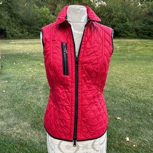 NWT Reversible Red to Black Carlisle Per Se Venom Cherry Red Quilted Vest